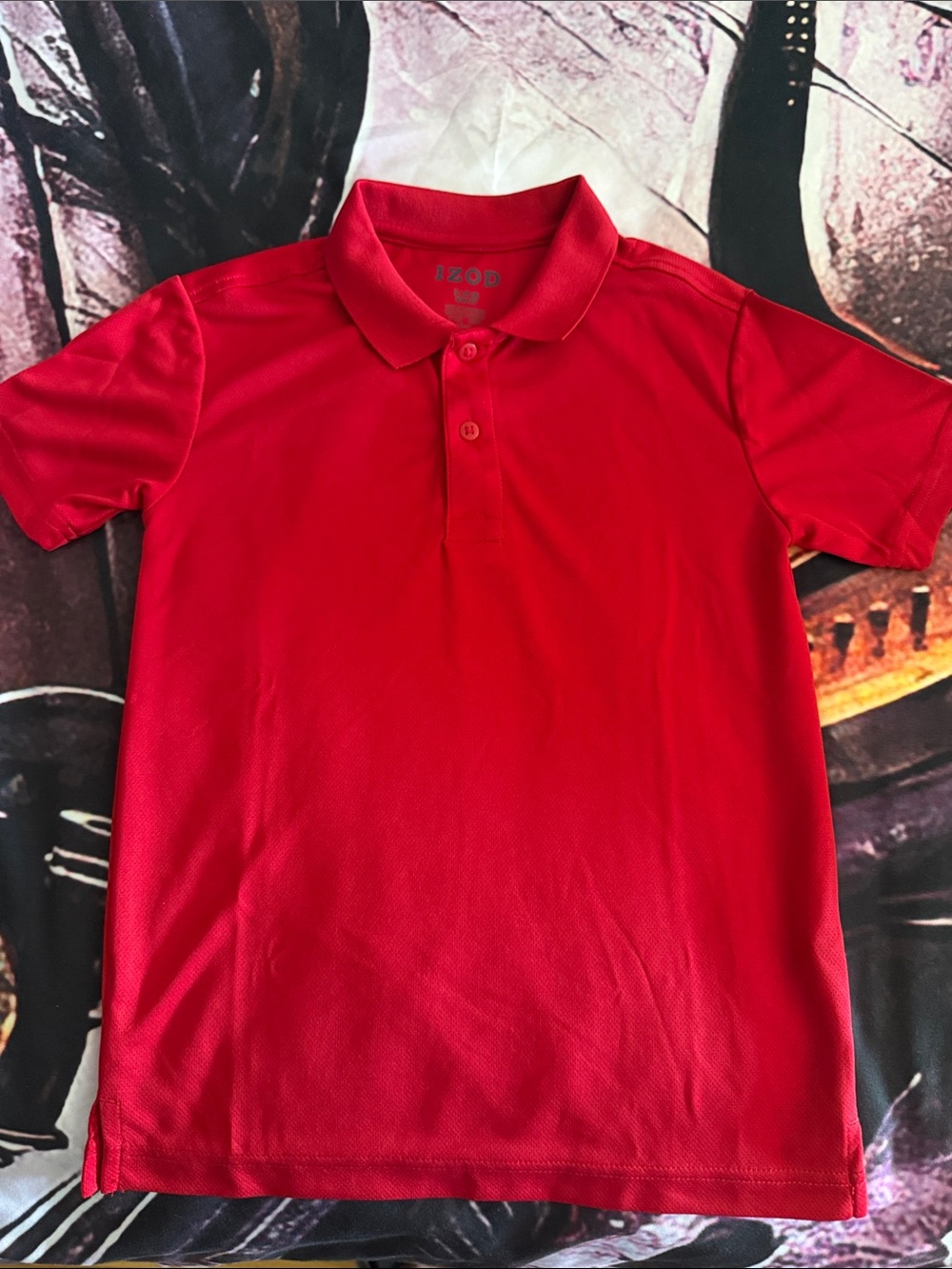 Izod Red Short-Sleeve Polo Shirt